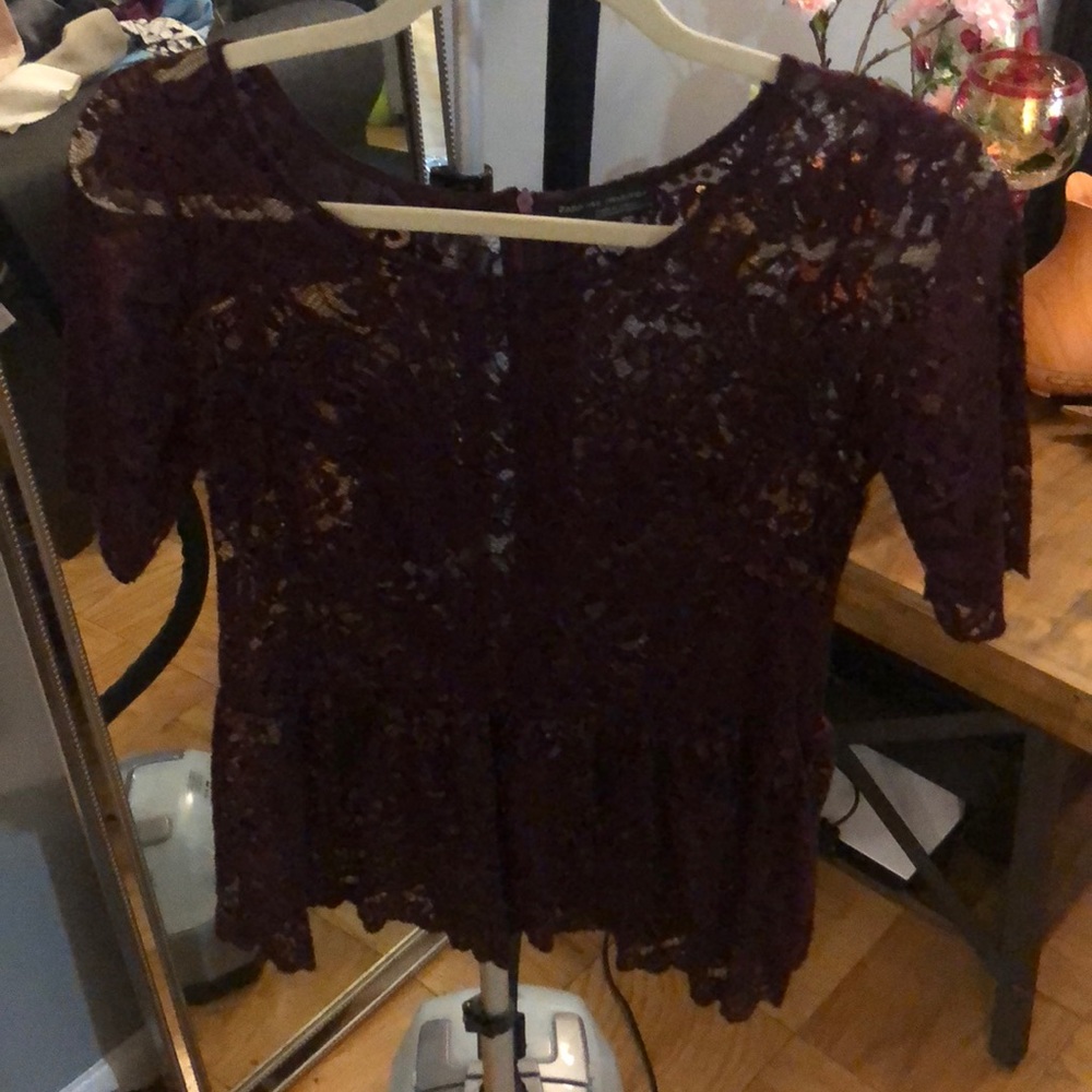 ZARA Lace Peplum top!!! medium, perfect!